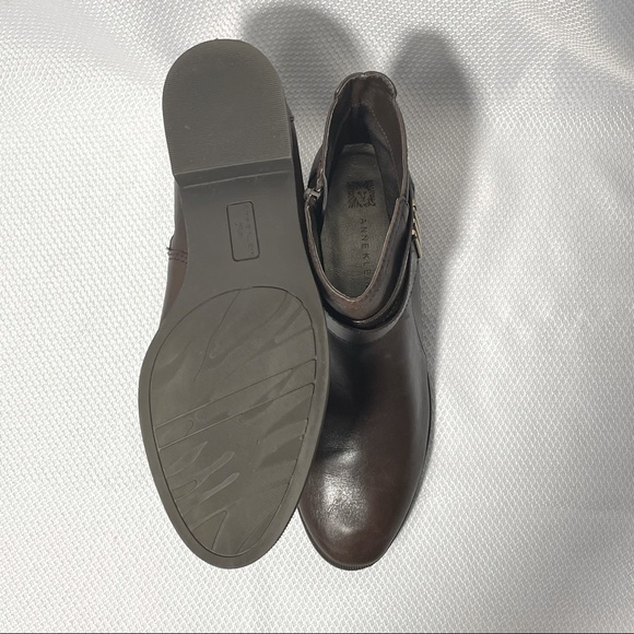 Ann Klein Flex Brown Leather Bootie Size 8 1/2 - Picture 8 of 8